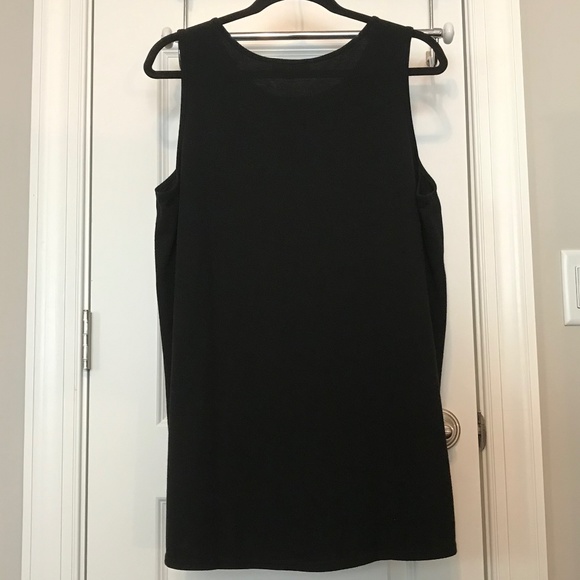 NWOT DG2 black double layer easy tank top with pleat detail (XL) - Picture 3 of 14